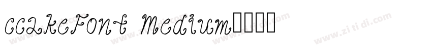 ccakeFont Medium字体转换